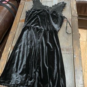 Black velvet dress